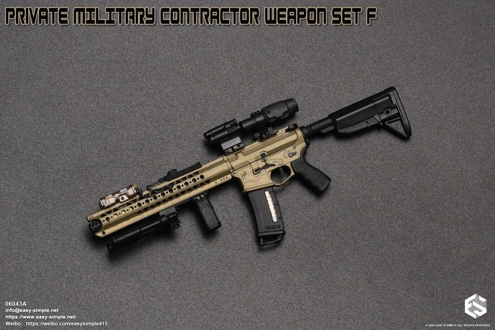 1:6 Easy & Simple Private Military Contractor Weapon Set F Ver. A for 12" Figure
