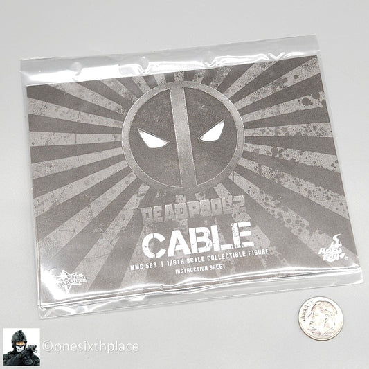 1:6 scale Hot Toys Deadpool 2 Cable Instruction Sheet for 12" Figures MMS583