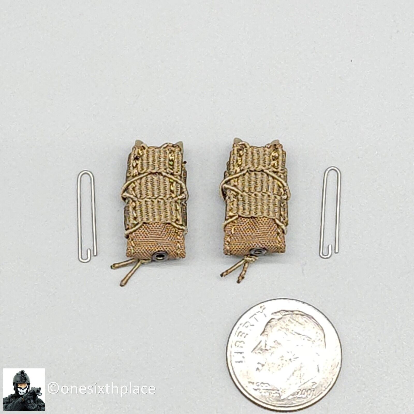 1:6 Easy & Simple Russian Rapid Response SOBR Coyote Soft Pistol Mag Pouch (x2)