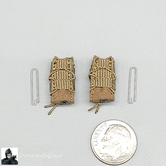 1:6 Easy & Simple Russian Rapid Response SOBR Coyote Soft Pistol Mag Pouch (x2)