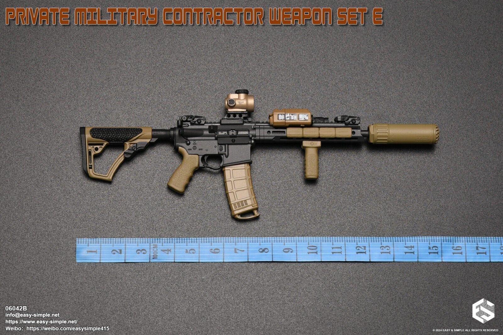 1:6 Easy & Simple Private Military Contractor Weapon Set E Ver. B for 12" Figure