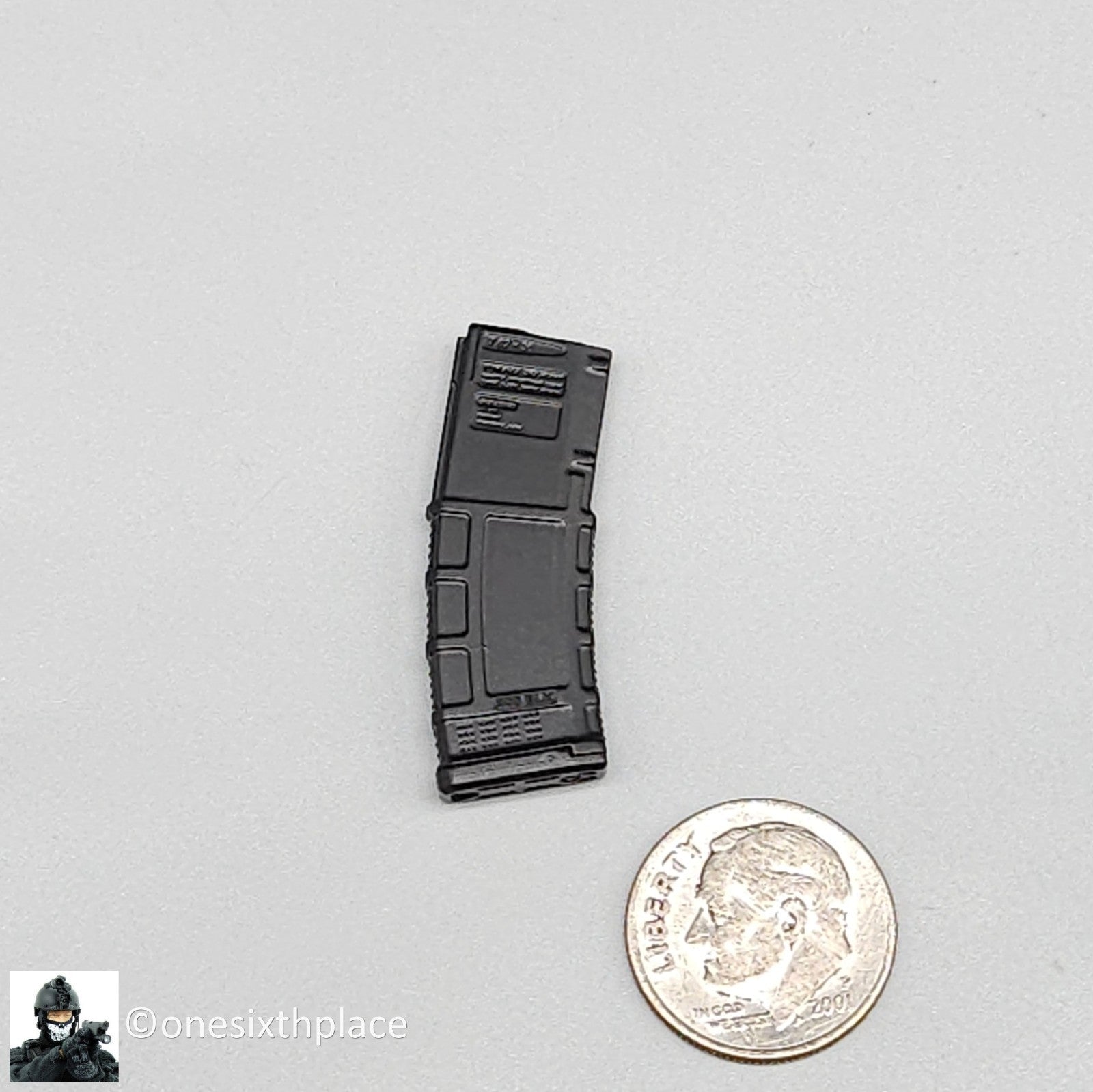 1:6 Easy & Simple Black 30rd PMAG Ammo Mag Rifle Accessory (x1) for 12" Figures