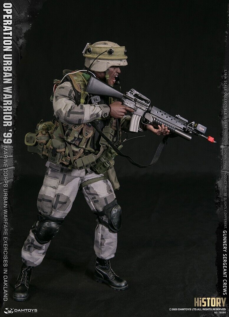 1/6 scale DamToys USMC Crews Speed Lace Combat Boots (Foot Type) for 12" Figure