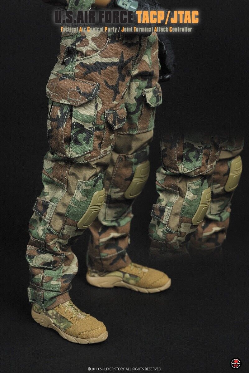 1:6 Soldier Story USAF TACP/JTAC Multicam Boots (Foot Type) for 12" Figures