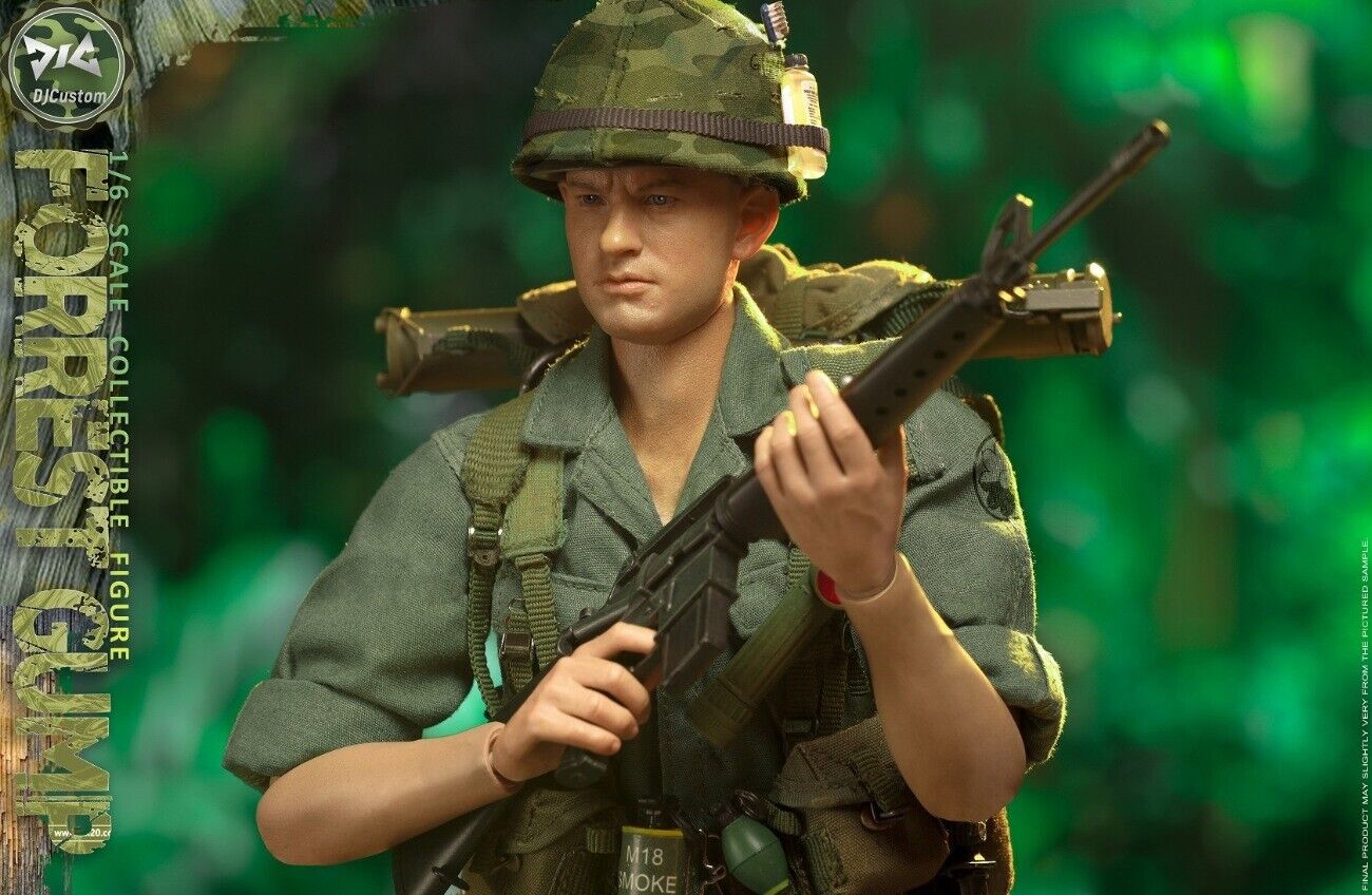 1:6 scale DJ Custom Forrest Gump in Vietnam Display Stand for 12" Figures