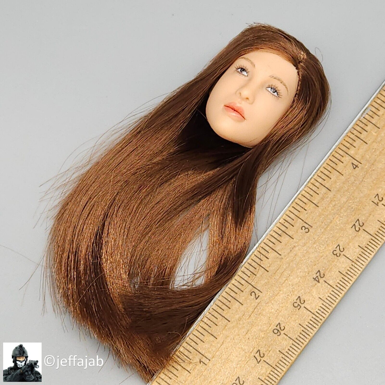 1:6 Triad Toys Female Head Sculpt Series 3 Michelle Brunette Hair for 12" Figure