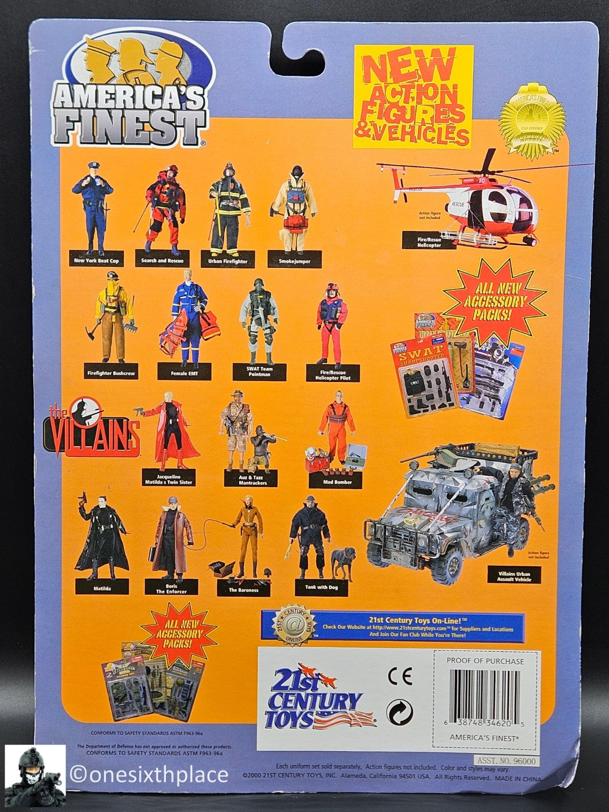 1:6 scale America's Finest SWAT Team Pointman Uniform Set for 12" Figures