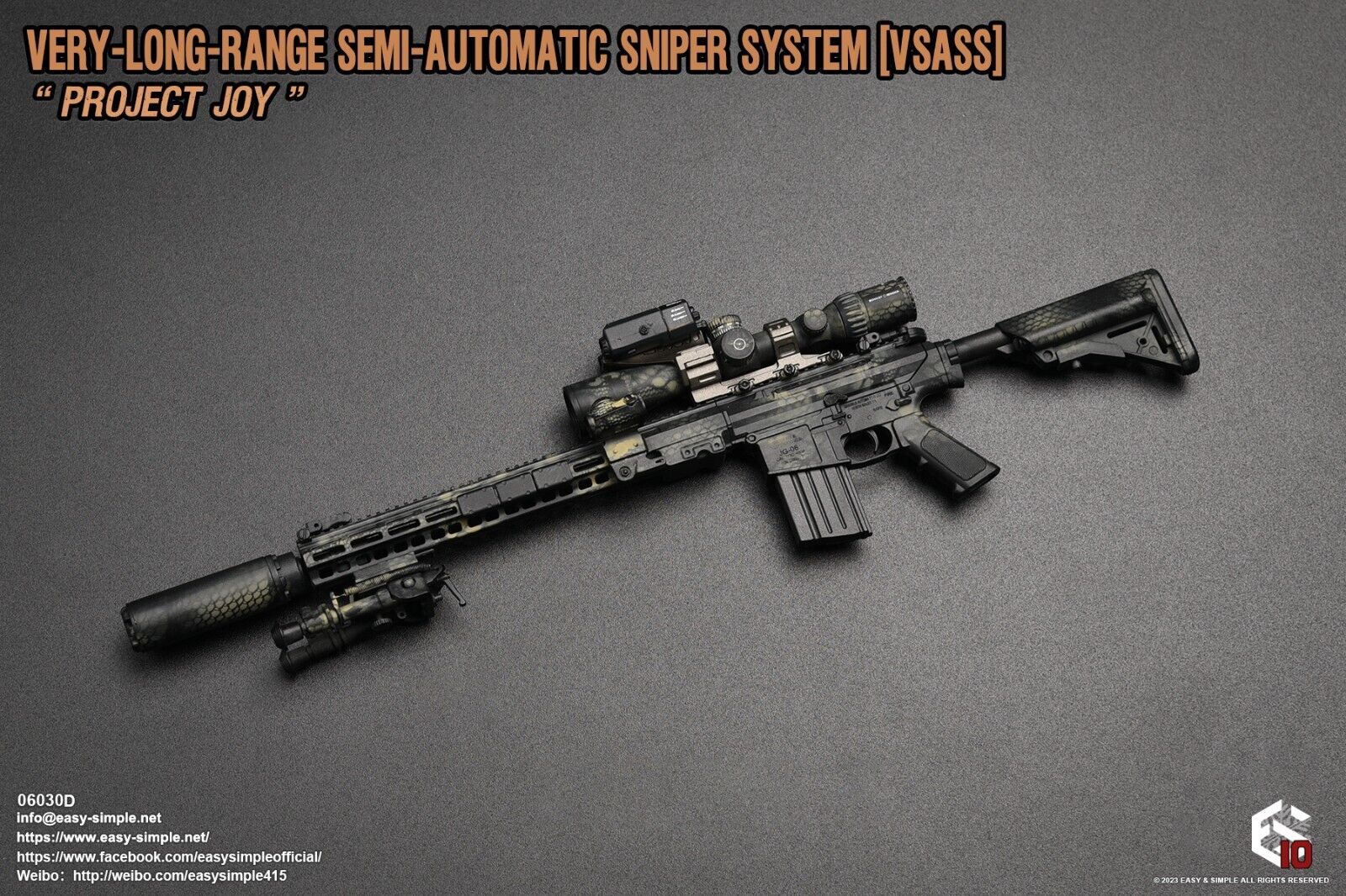 1:6 Easy Simple Very Long Range Semi Automatic Sniper System VSASS SHADOW Set D