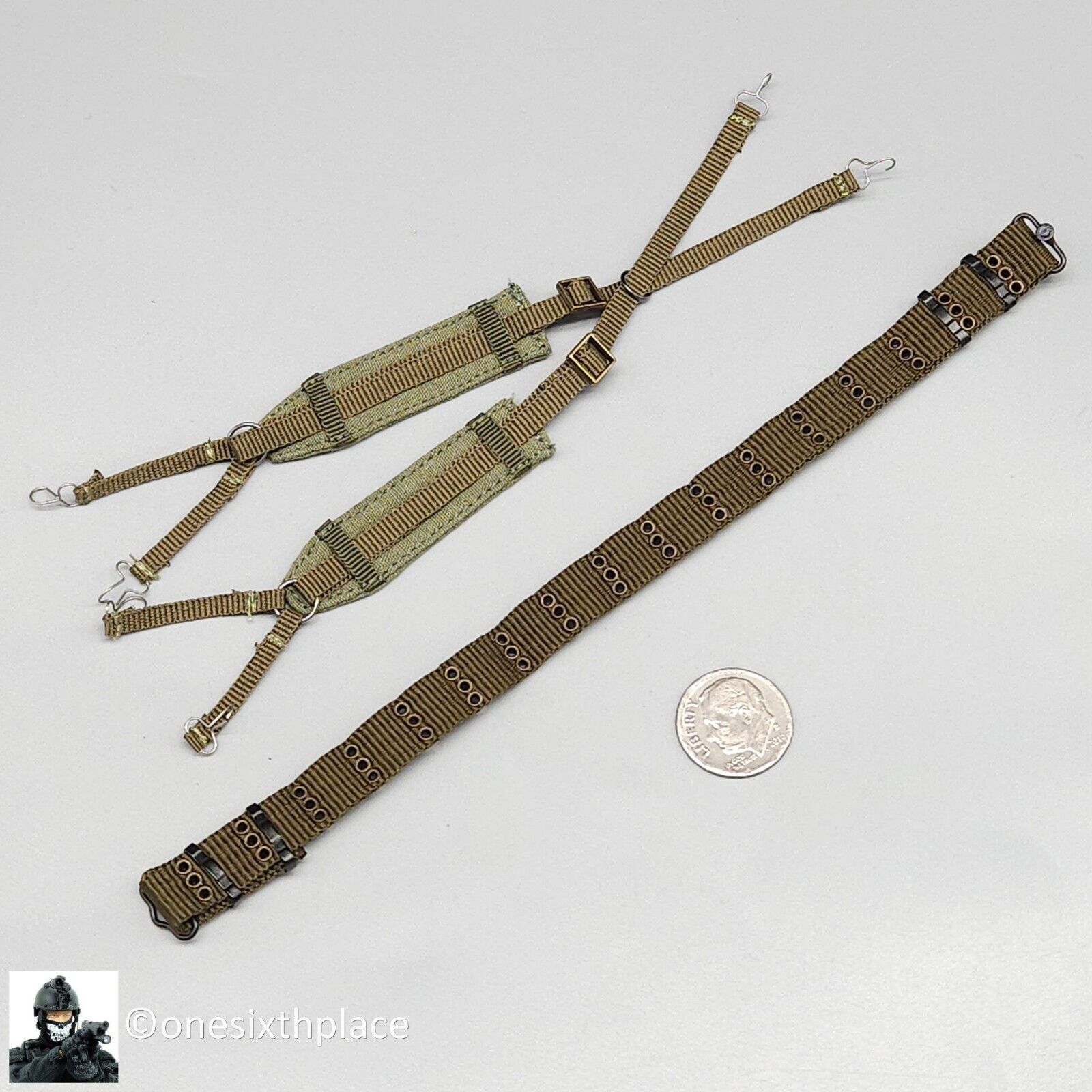 1:6 QO Toys Vietnam US Army Corpsman M56 Belt & Suspenders for 12" Figures