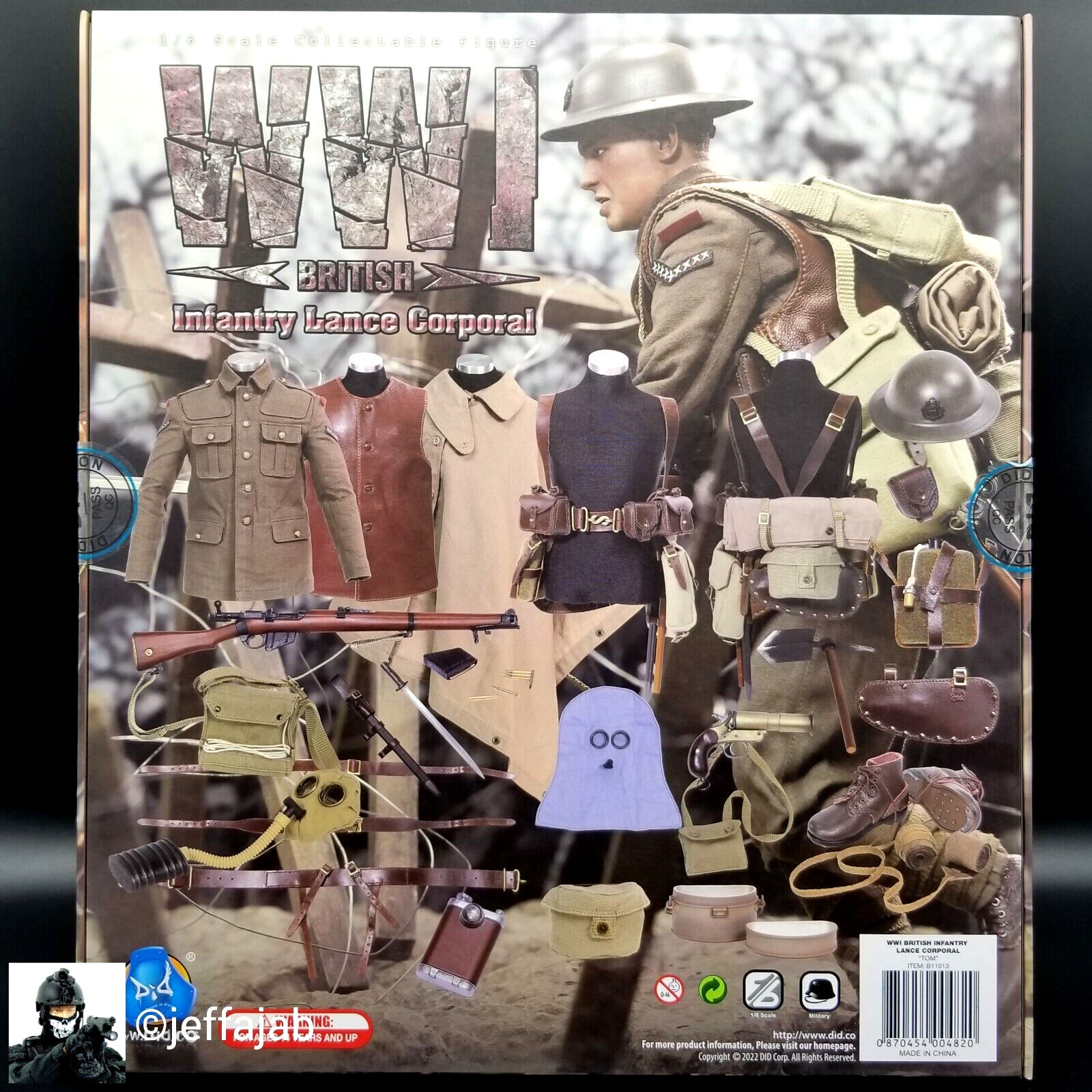 1:6 scale DiD WWI British infantry Lance Corporal Tom 12" Action Figure B11013