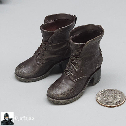 1:6 scale Female Brown Low Boots (Peg Type) for 12" Figures Scarlet Witch