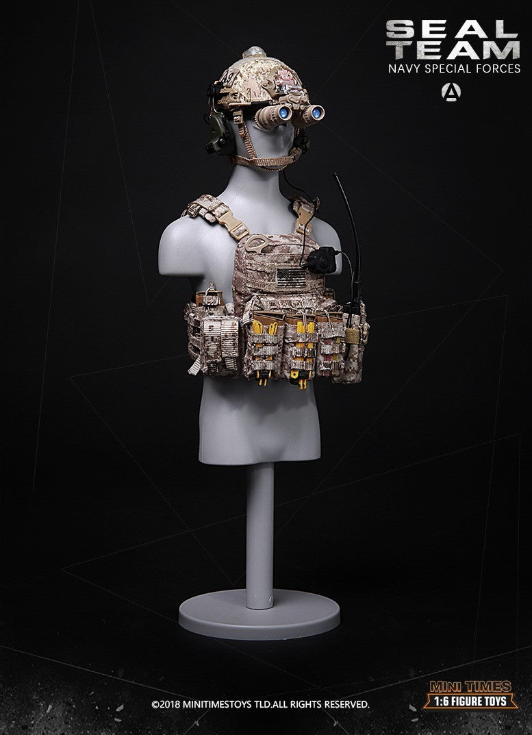 1:6 Mini Times Navy SEAL Team AOR1 NCPC Plate Carrier Pouch Set for 12" Figures