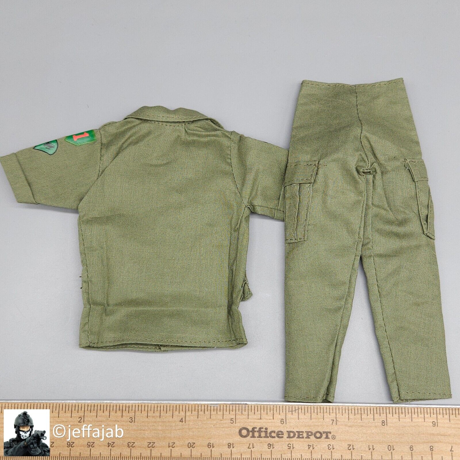 1:6 SOTW Vietnam 1st Infantry Division Uniform w/ Patches for 12" Figures