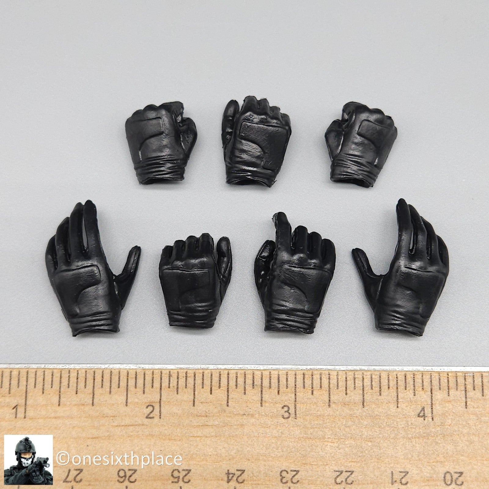 1:6 Very Cool Trickybaby 12 Female Black Gloved Hands Set for 12" Figures