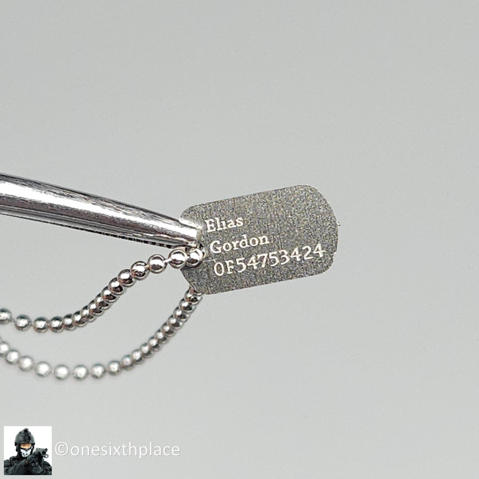 1:6 scale Ujindou Vietnam US Army 25th Infantry Division Elias Dog Tags Necklace