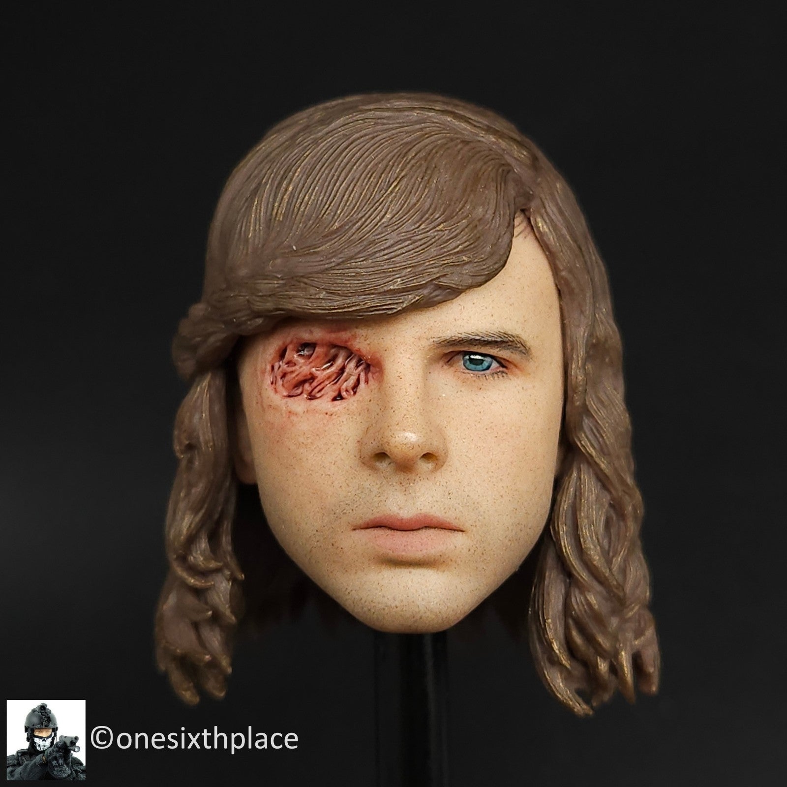 1:6 scale 3A ThreeZero Walking Dead TWD Carl Grimes Head Sculpt for 12" Figures