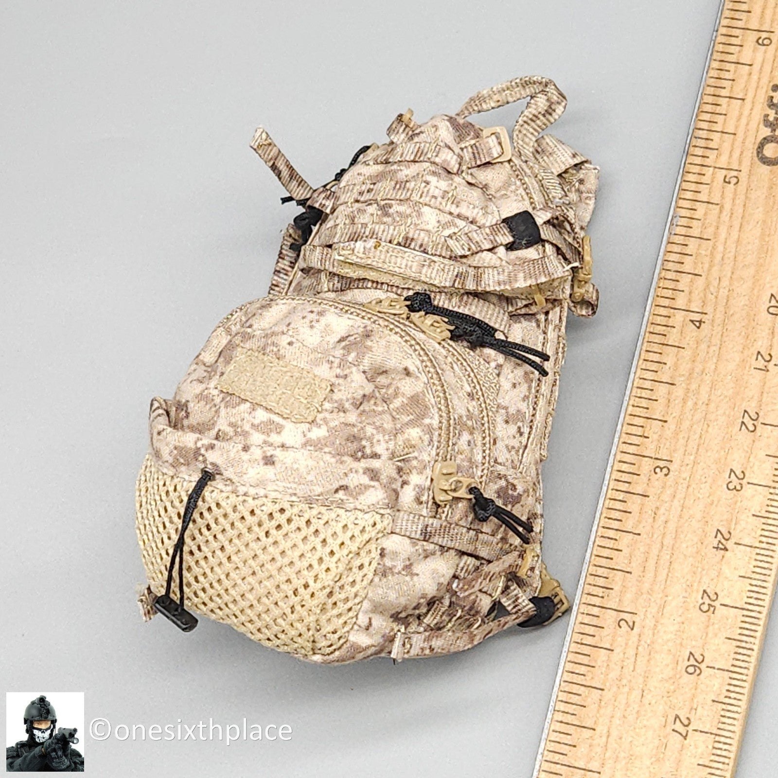 1:6 scale Easy Simple AOR1 Camo Backpack for 12" Figures