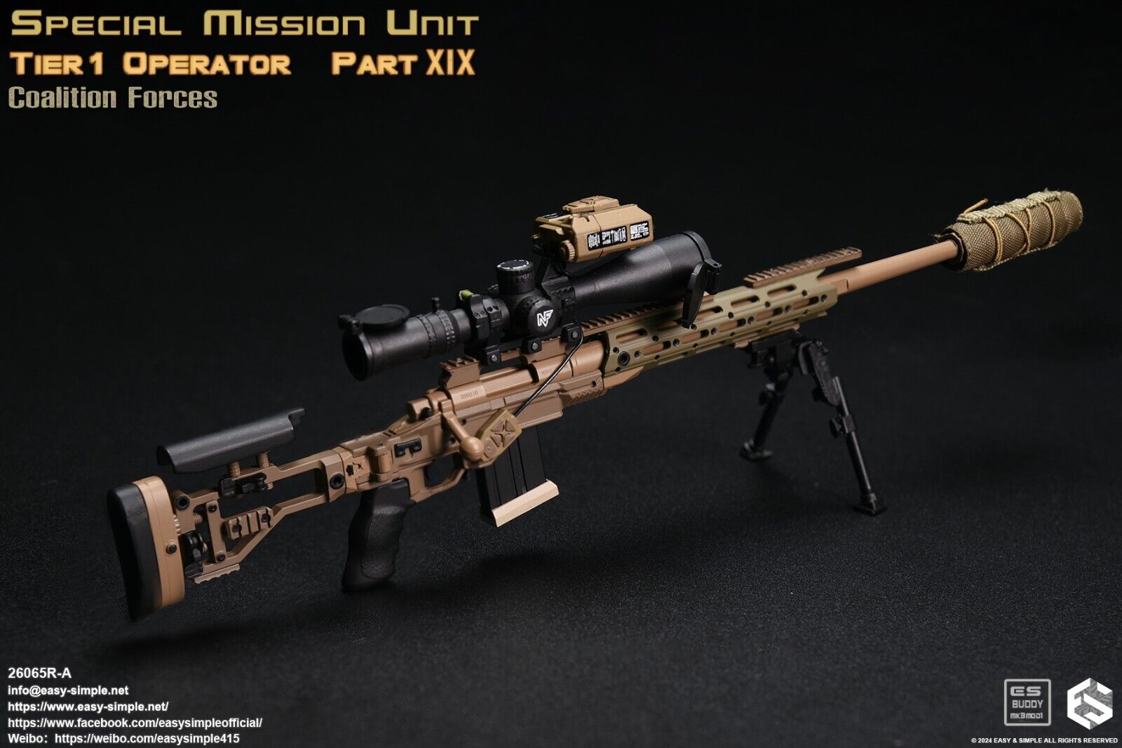 1:6 scale Easy & Simple Coalition Forces CAG SRL Sniper Rifle Set 26065RA