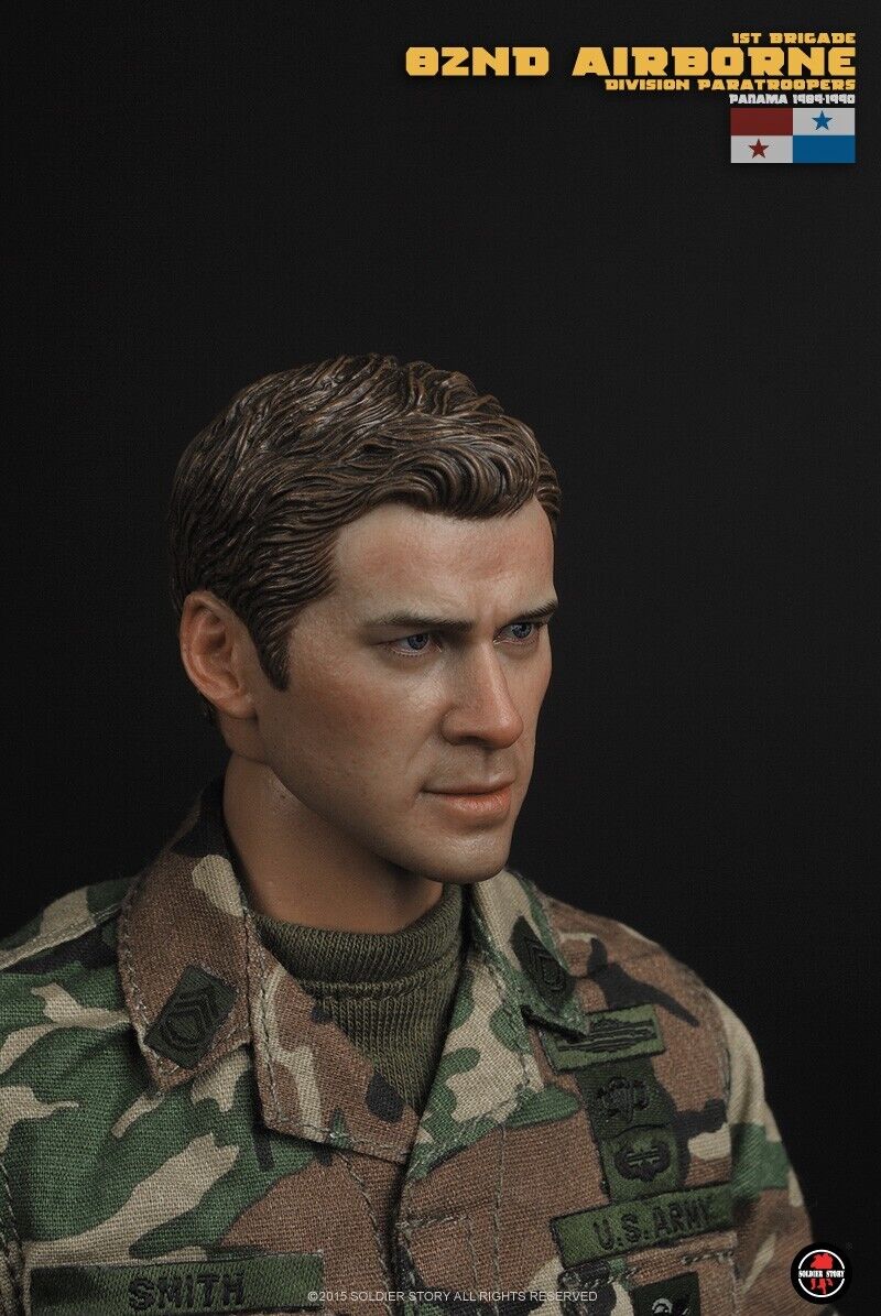 1:6 scale Soldier Story 82nd Airborne Male Head Sculpt for 12" Figures