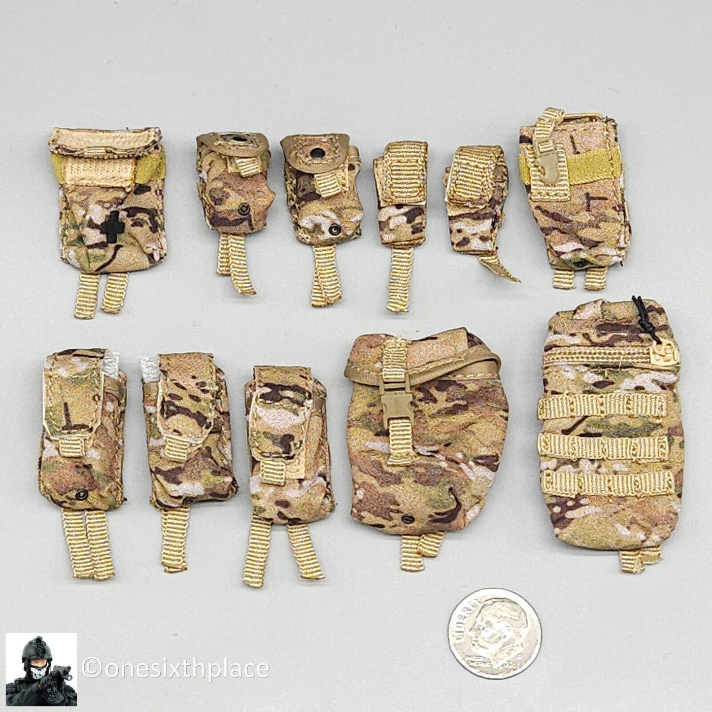1:6 Mini Times 101st Airborne Div Multicam OCP Pouches Set for 12" Figures