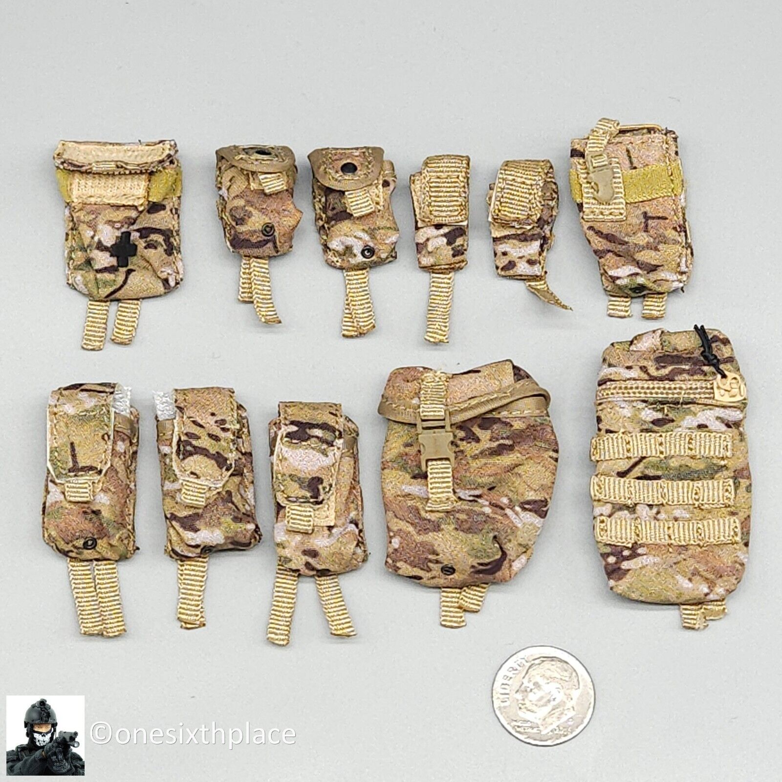 1:6 Mini Times 101st Airborne Div Multicam OCP Pouches Set for 12" Figures