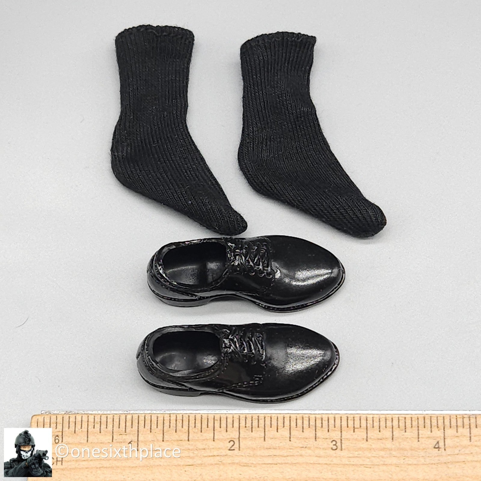 1:6 21st Century Toys America's Finest Police Black Shoes & Socks for 12" Figure