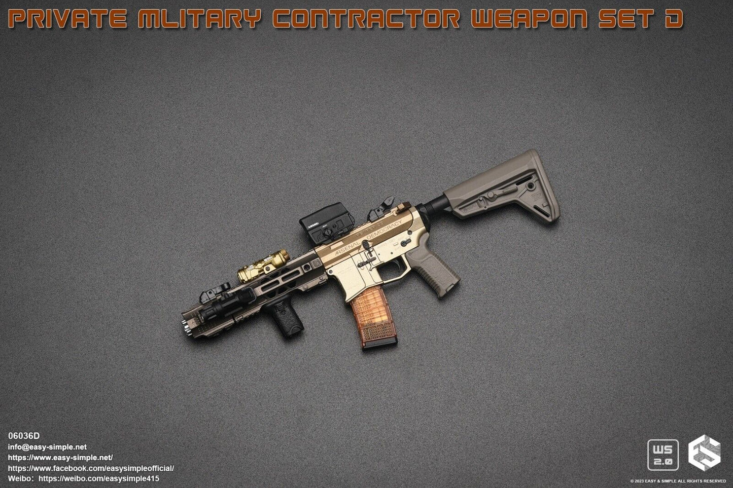 1:6 Easy & Simple Private Military Contractor Weapon Set D Ver. D for 12" Figure