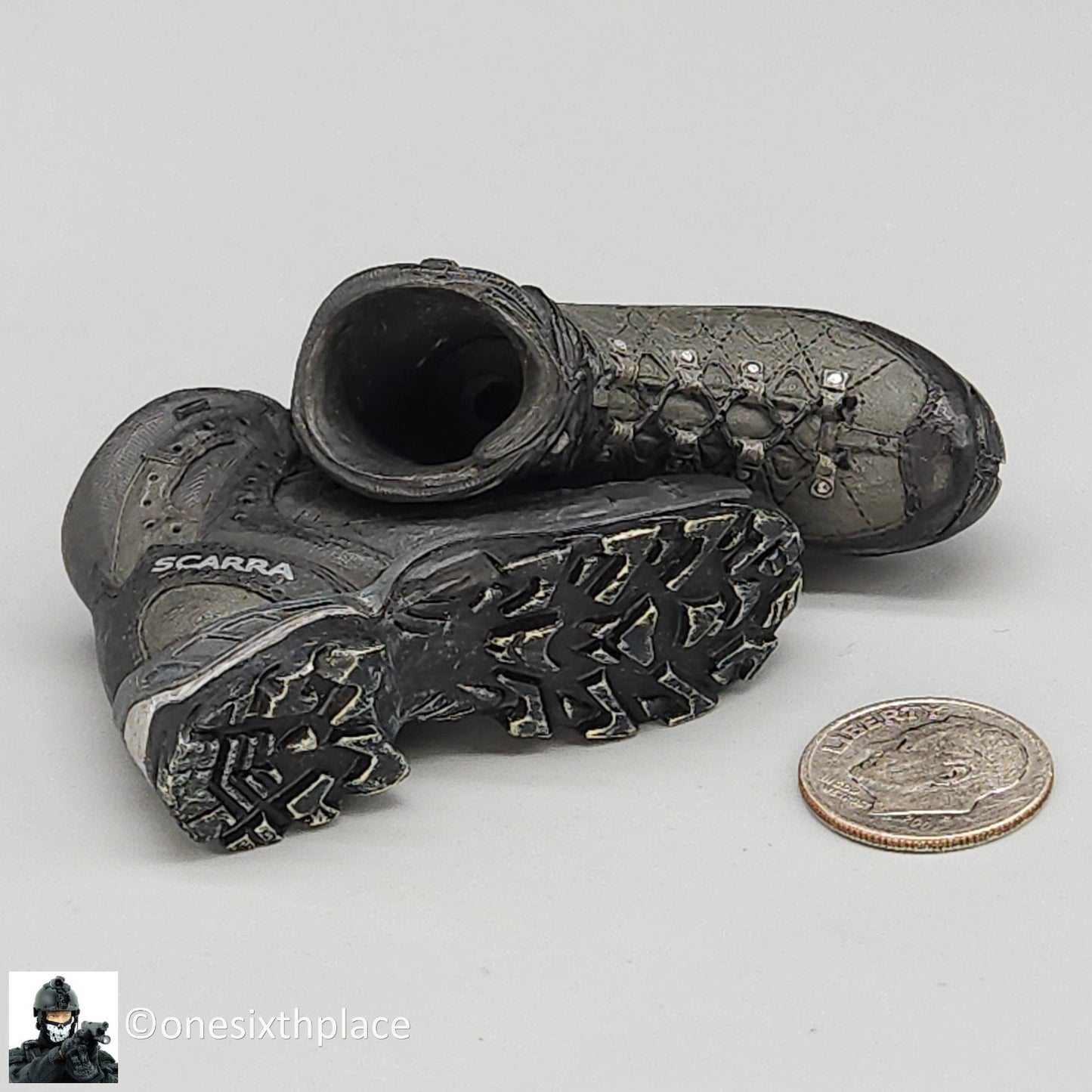 1:6 scale Soldier Story FBI CIRG Molded GTX Boots (Peg Type) for 12" Figures