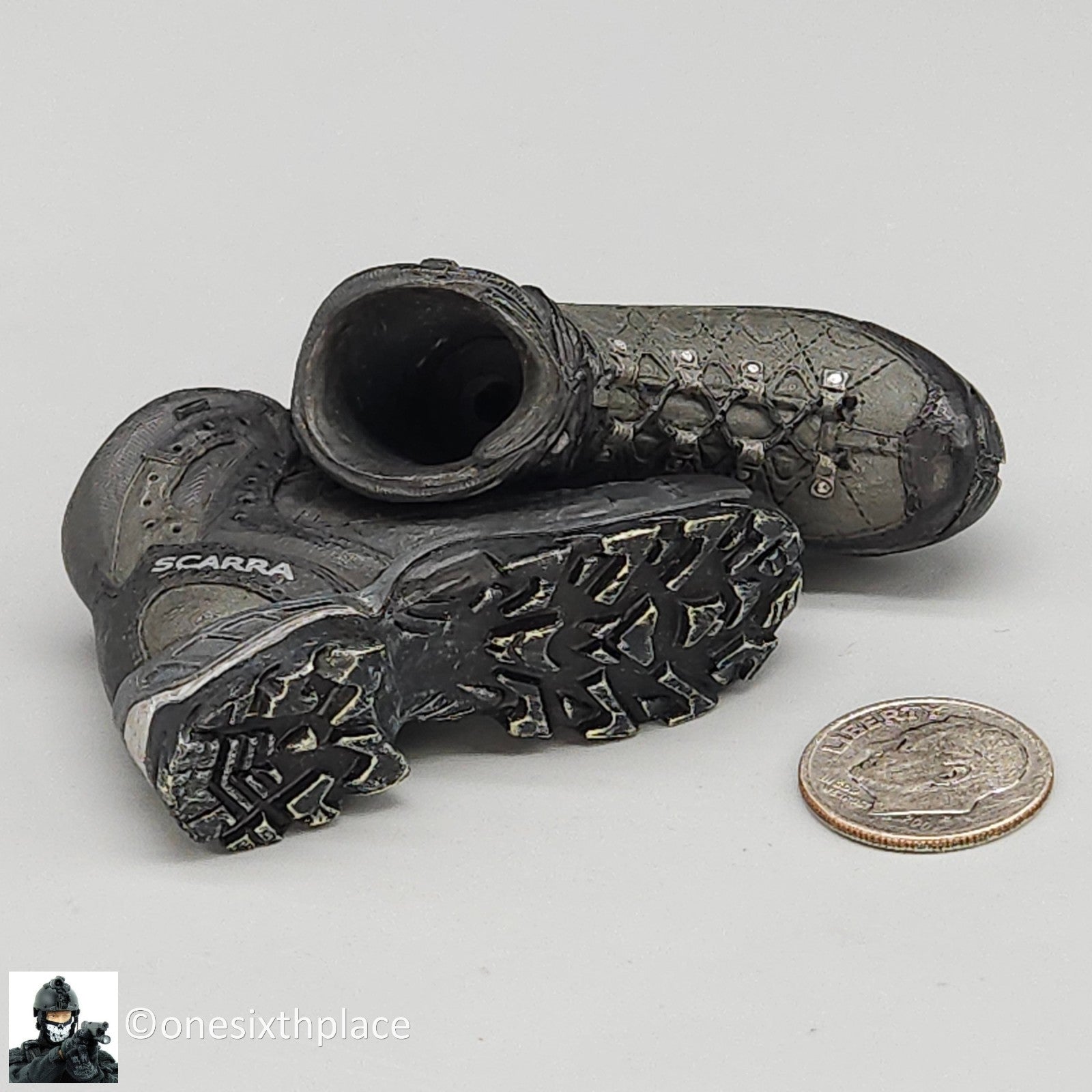 1:6 scale Soldier Story FBI CIRG Molded GTX Boots (Peg Type) for 12" Figures