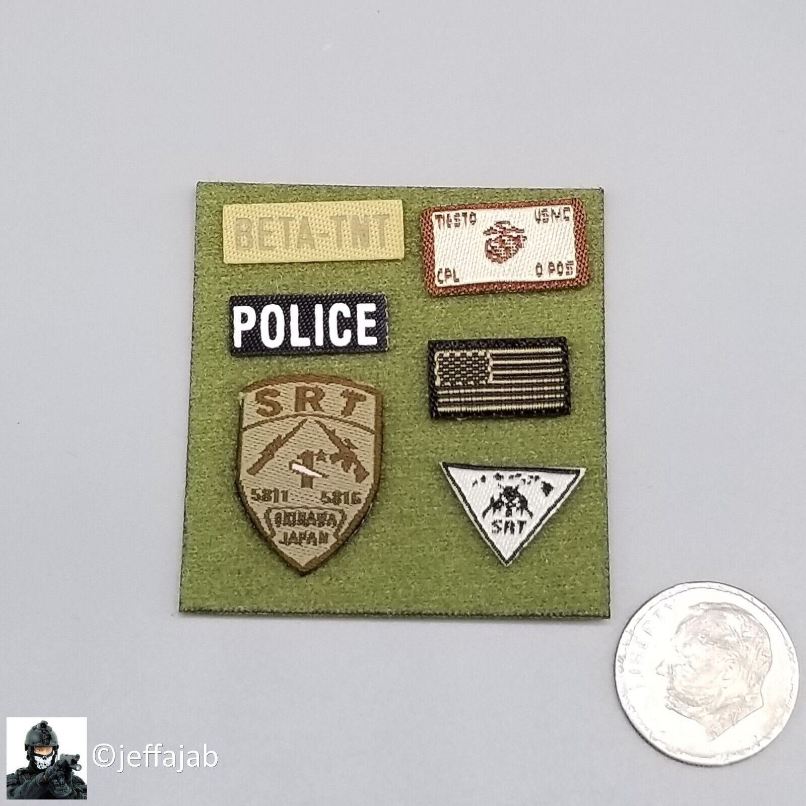 1:6 King's Toy USMC SRT Patches Set for 12" Figures