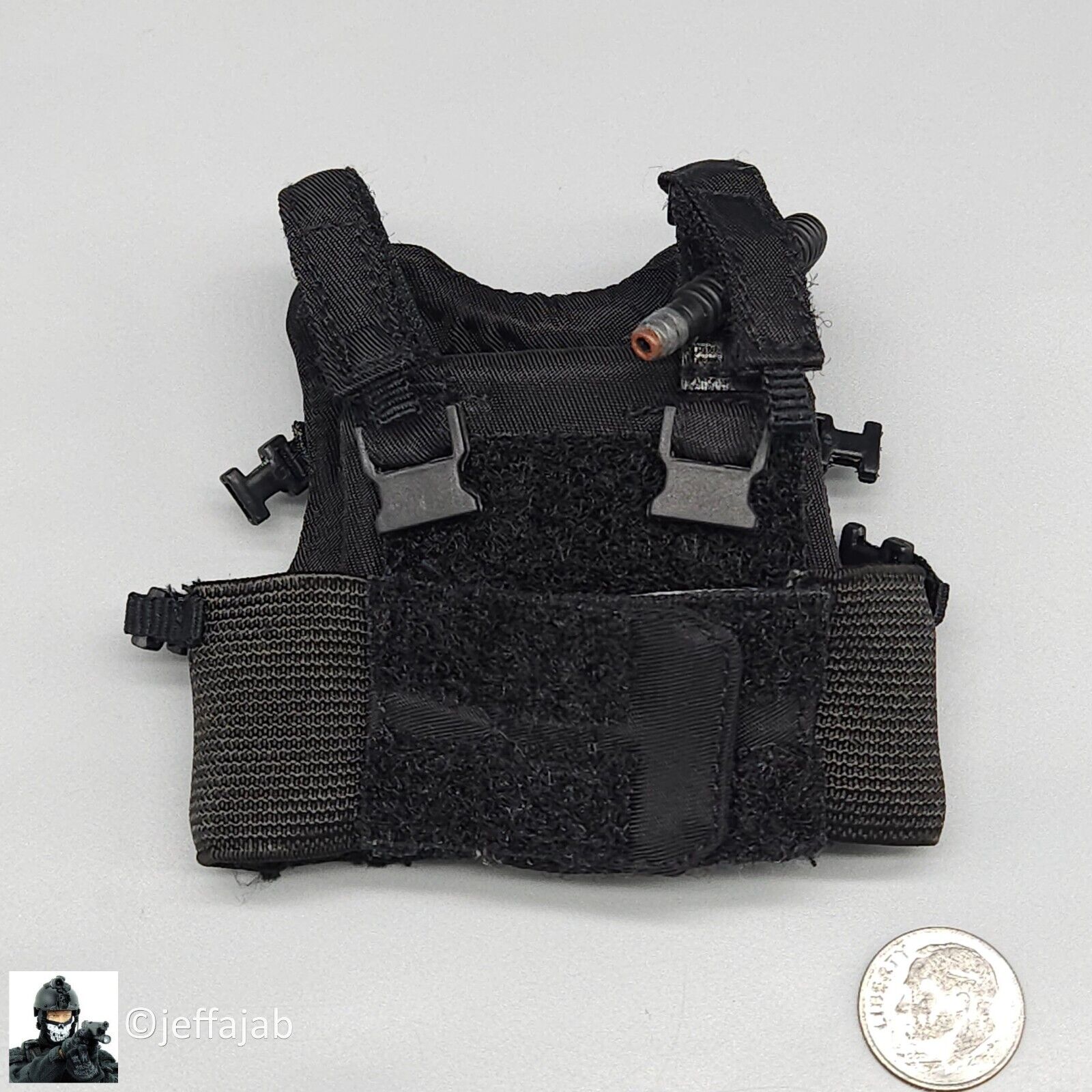 1:6 scale BBI Navy SEAL Hawkeye Black Body Armor Vest for 12" Figures