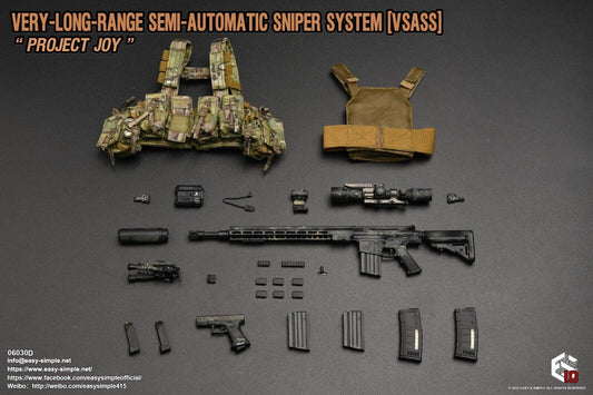 1:6 Easy Simple Very Long Range Semi Automatic Sniper System VSASS SHADOW Set D