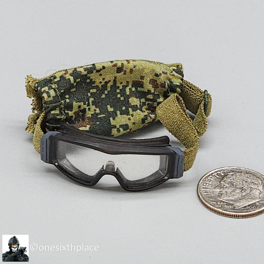 1:6 scale DamToys Russian Military Police Goggles w/ VKBO Camo Cover