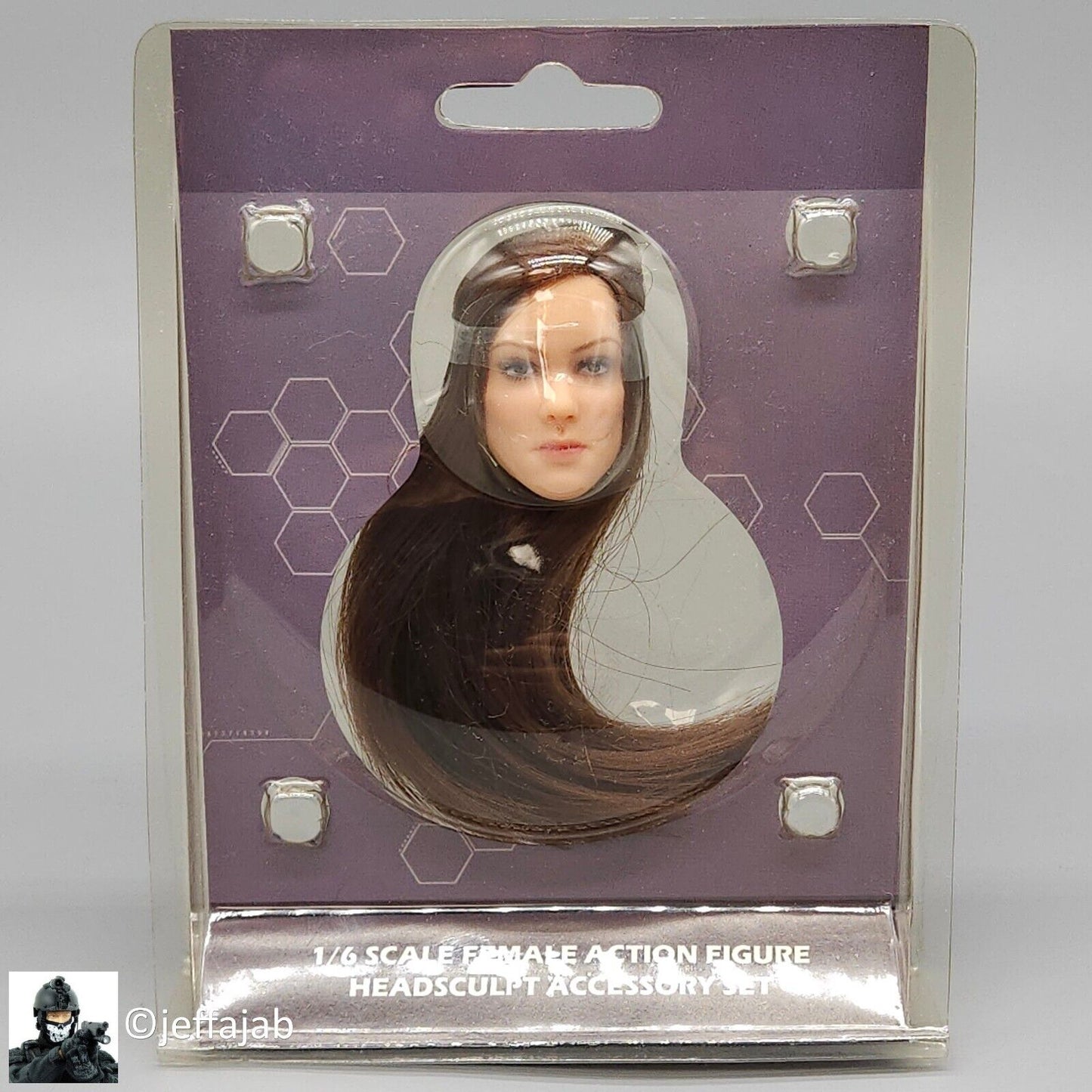 1:6 Triad Toys Female Head Sculpt Series 3 Sienna Brunette Hair for 12" Figure