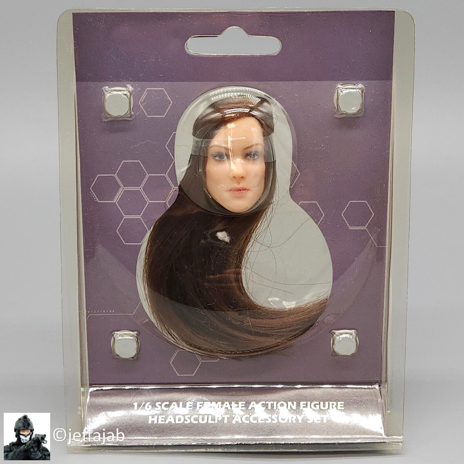 1:6 Triad Toys Female Head Sculpt Series 3 Sienna Brunette Hair for 12" Figure