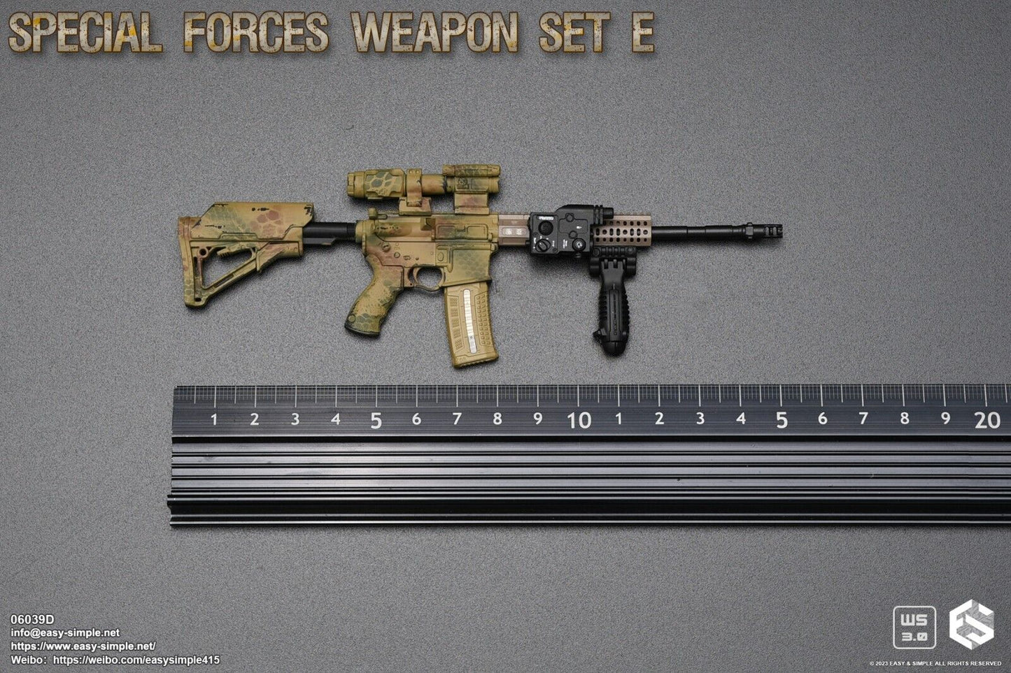 1:6 scale Easy & Simple Special Forces Weapon Set E for 12" Figures 06039D