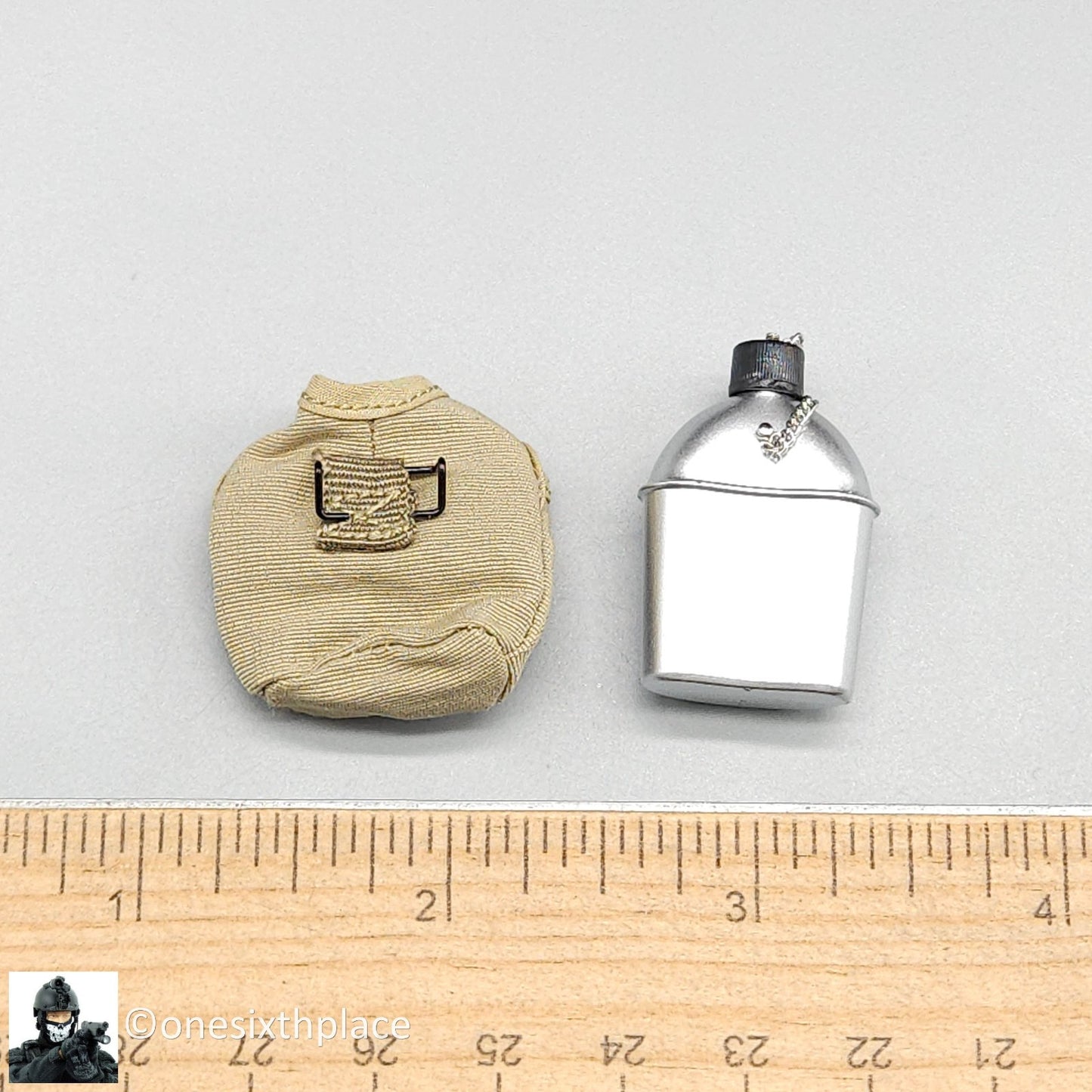 1:6 Facepool WWII USMC Snafu Canteen w/ Cover Pouch for 12" Figures