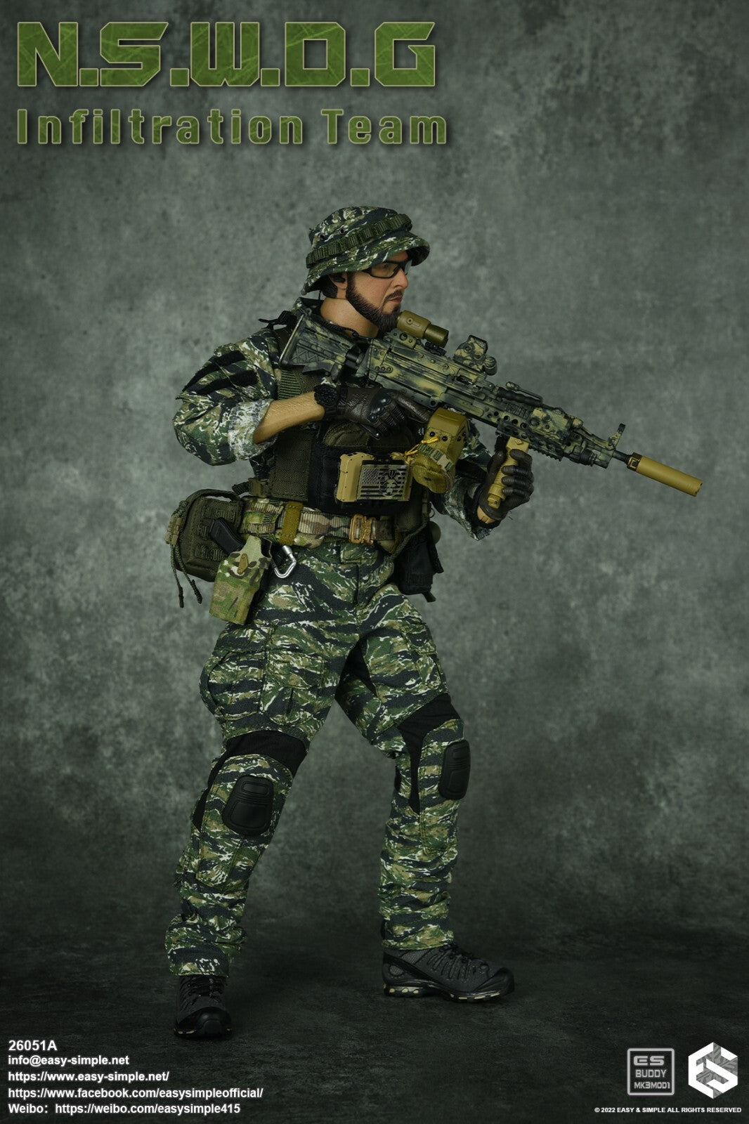 1:6 Easy & Simple NSWDG Infiltration Team Quest 4D Boots for 12" Figures