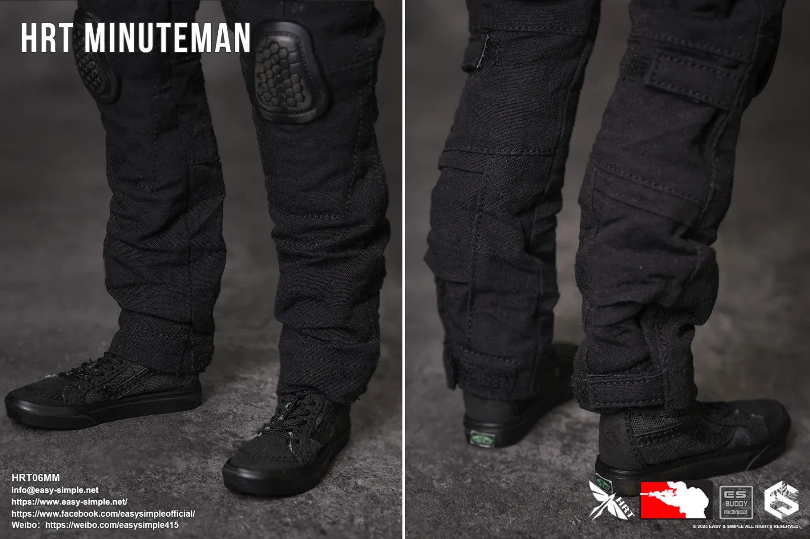 1:6 Easy & Simple HRT Minuteman ShotShow 2025 Camo SK8 Boots for 12" Figures