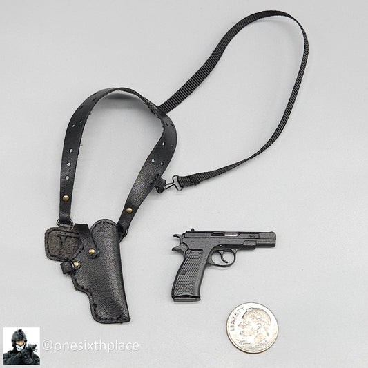 1:6 scale Flagset Serbia Sniper Pistol w/ Shoulder Holster for 12" Figures
