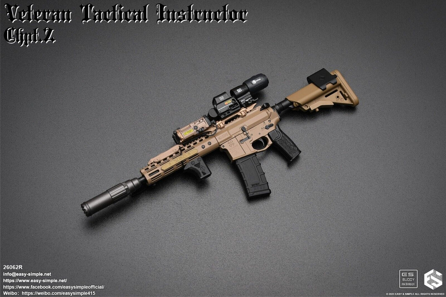 1:6 scale Easy & Simple Veteran Tactical Instructor Chapter II N4 .300 Rifle Set