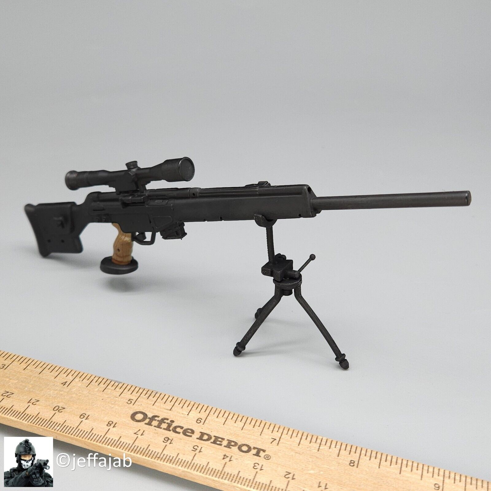 1:6 Ultimate Soldier HK PSG1 Sniper Rifle 12" GI Joe Dragon German GSG9 Police