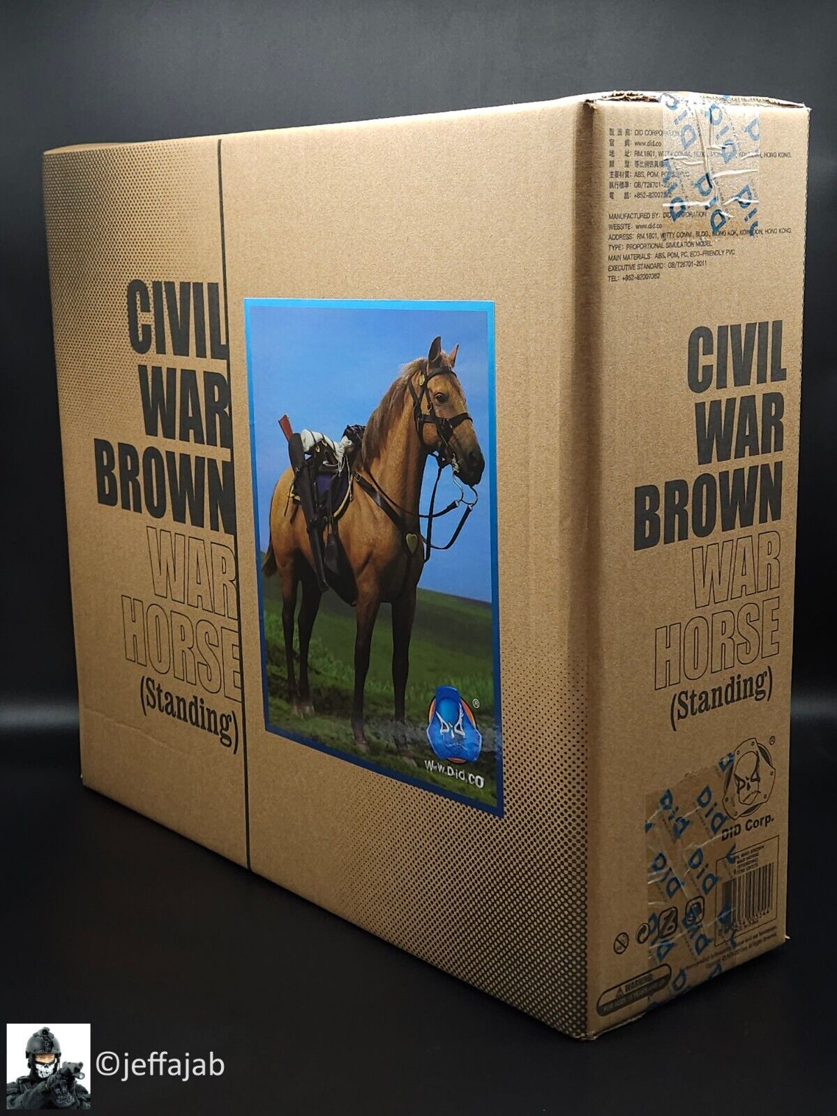 1:6 scale DiD US Civil War Brown War Horse (Standing) for 12" Figures E60076