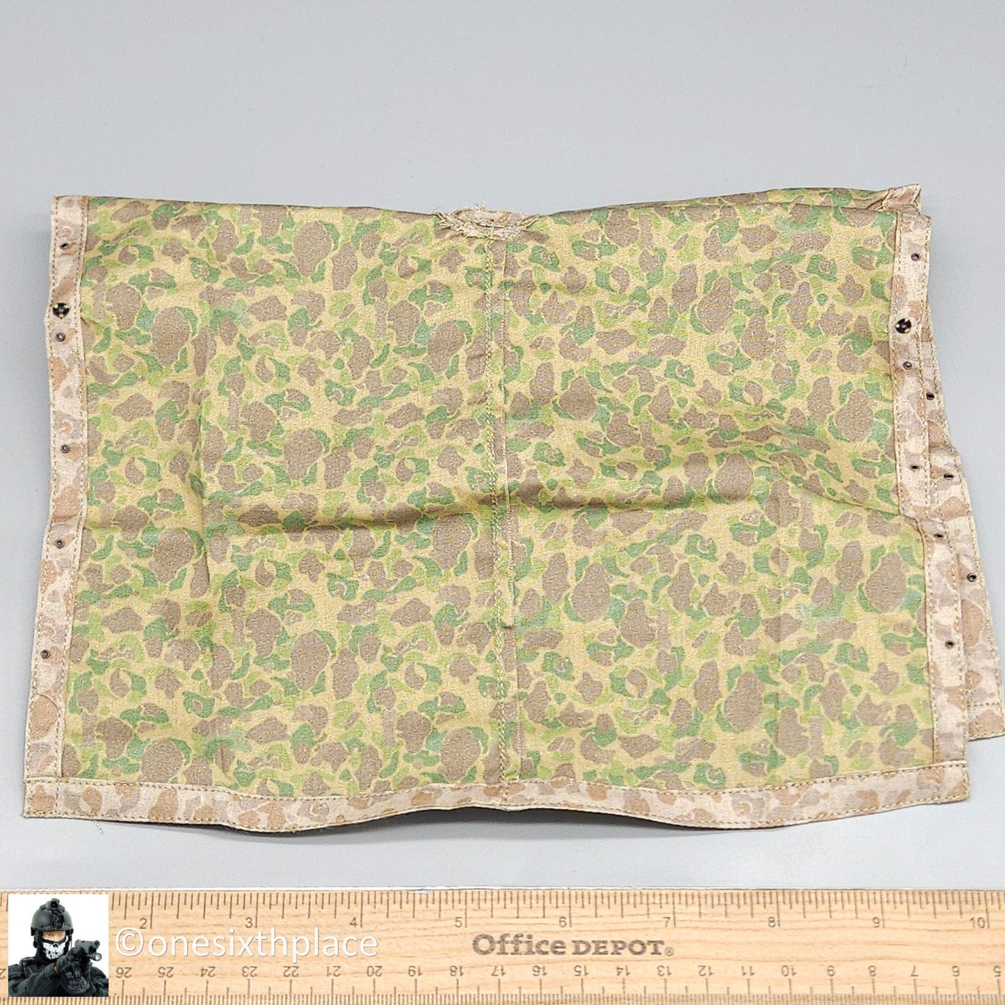 1:6 Facepool WWII USMC Snafu Camo Poncho for 12" Figures