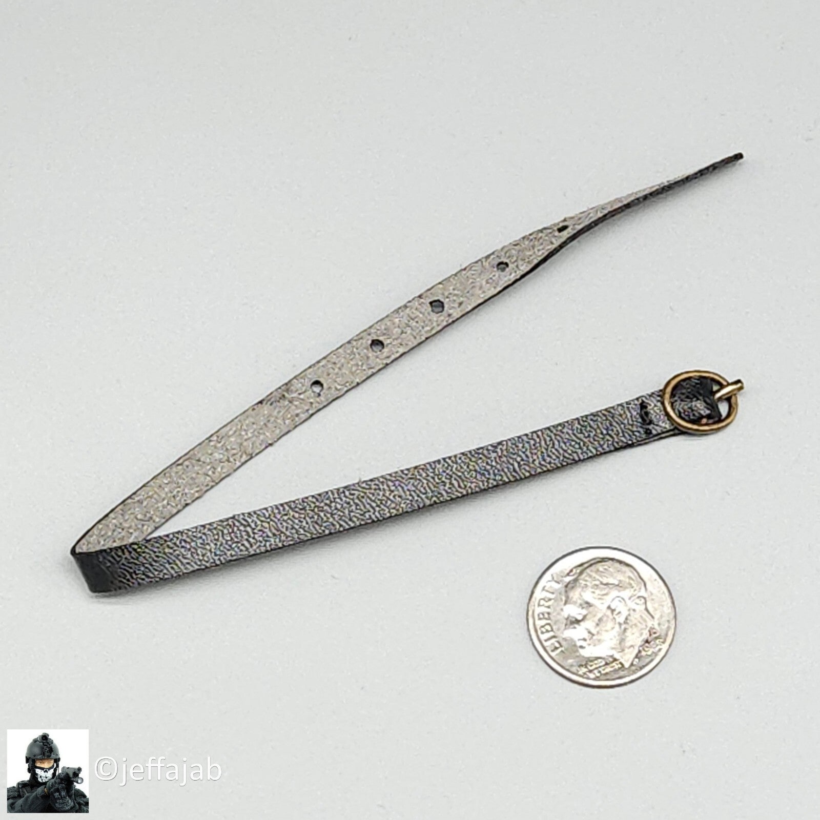 1:6 scale Mini Times CIA CQB Operator Black Leather Like Belt for 12" Figures