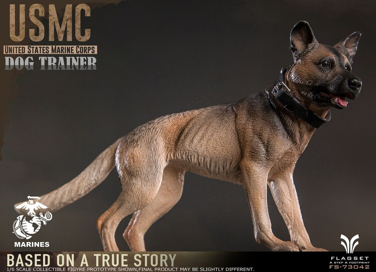 1:6 Scale Flagset USMC Dog Trainer 12" Female Action Figure 73042