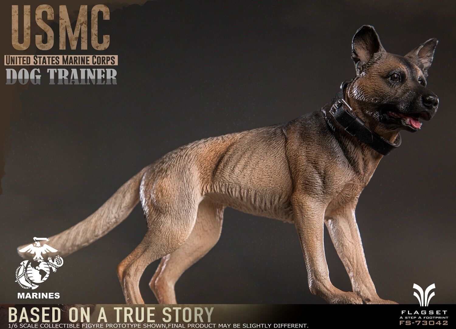 1:6 Scale Flagset USMC Dog Trainer 12" Female Action Figure 73042