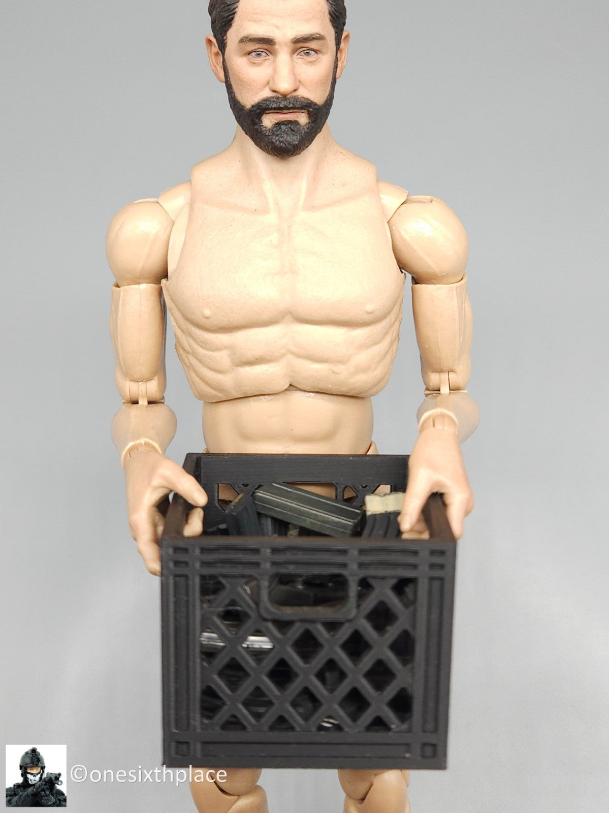 1:6 scale Plastic Milk Crate Storage Bin for 12" Figures Diorama