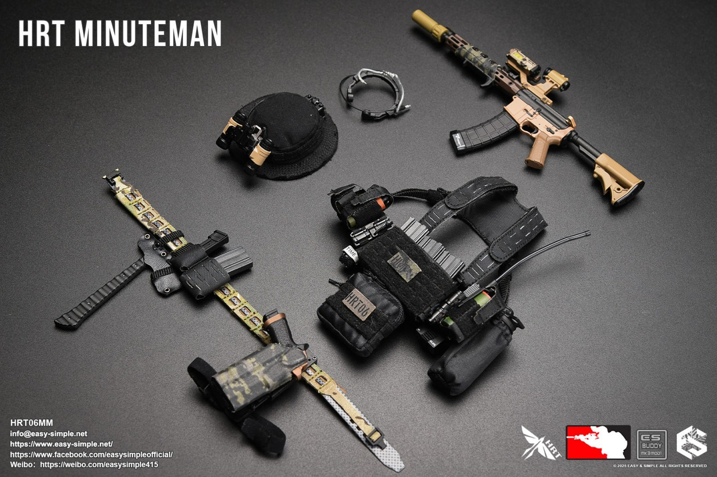 1:6 Easy & Simple HRT Minuteman ShotShow 2025 Laser Cut PIstol Mag Pouch (x1)