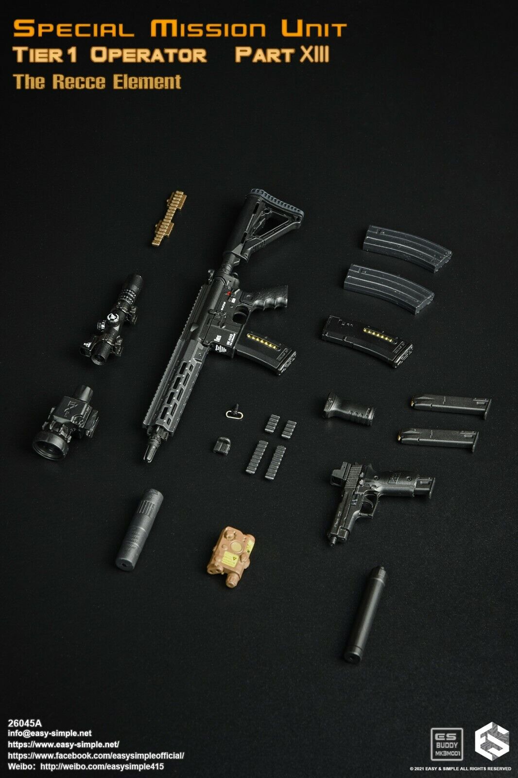 1:6 Easy & Simple SMU Tier 1 Operator Pt XIII Recce Element A 12" Figure 26045A